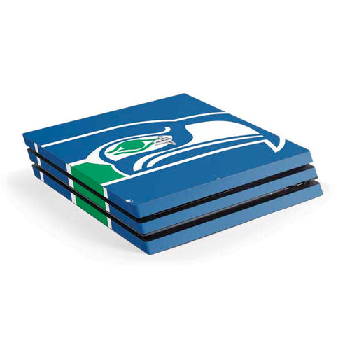 NFL Seattle Seahawks Retro Logo PS4 Pro Console Skin